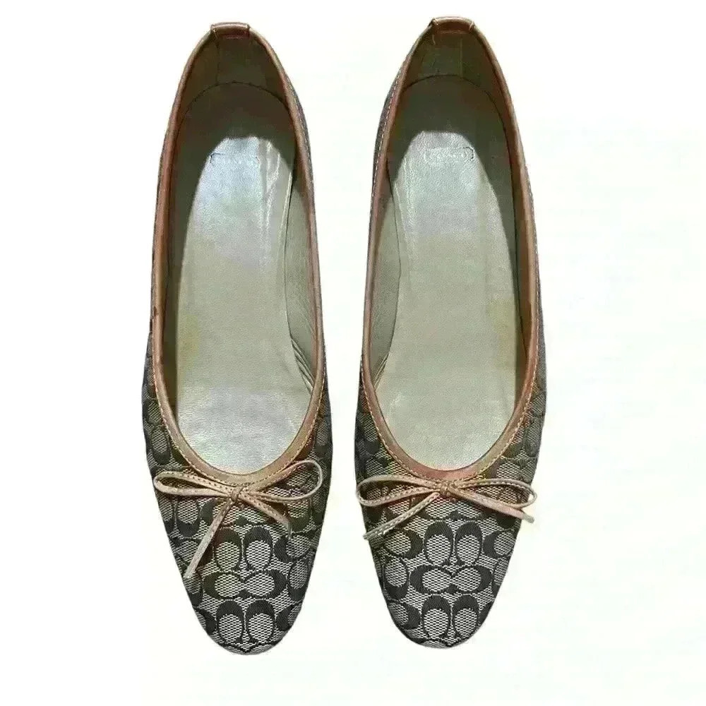 Coach Kathryn C Logo Ballet Kitten Heal Women’s Shoes Size 7.5